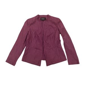 Lafayette 148 Women’s Crinkled Lightweight Blazer Metallic Purple Cupro Blend 4